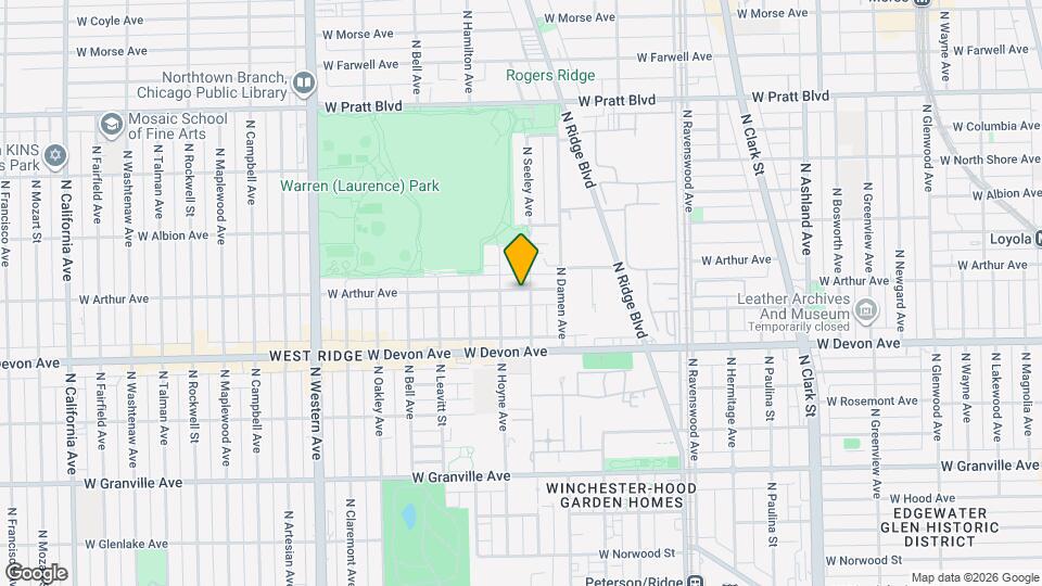 2045 W Arthur Ave Mapa y Detalles de la Ubicación