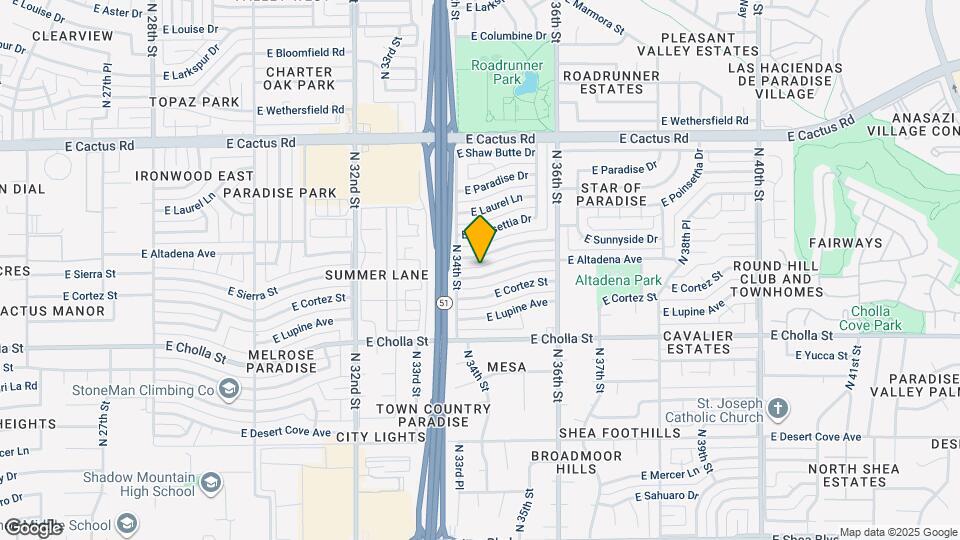 3422 E Altadena Ave Map and Location Details
