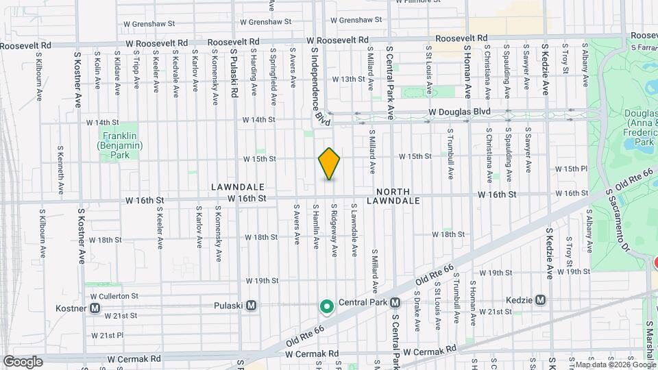 1540 S Ridgeway Ave, Unit #2 Map and Location Details