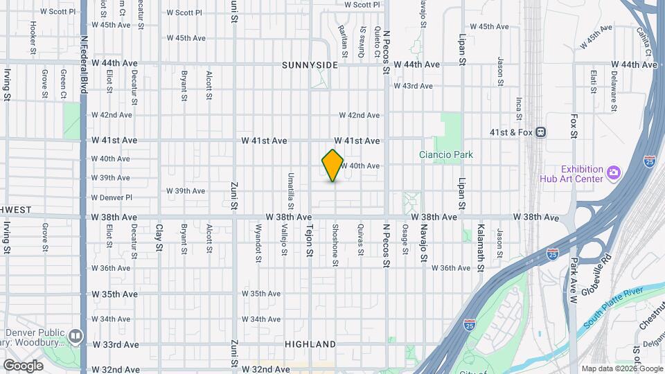 3905 Shoshone St Map and Location Details