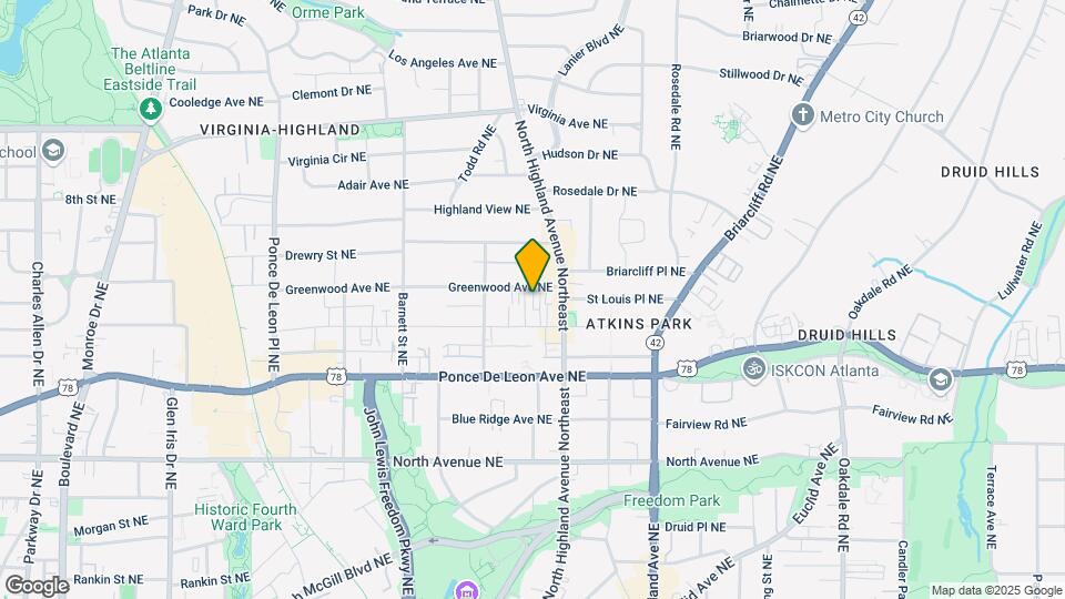 1025 Greenwood Ave Map and Location Details