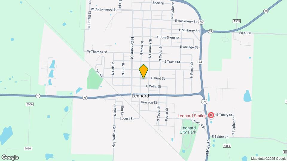 105 E Hunt St Map and Location Details