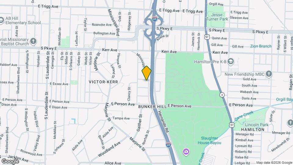 1589 Mississippi Blvd Map and Location Details