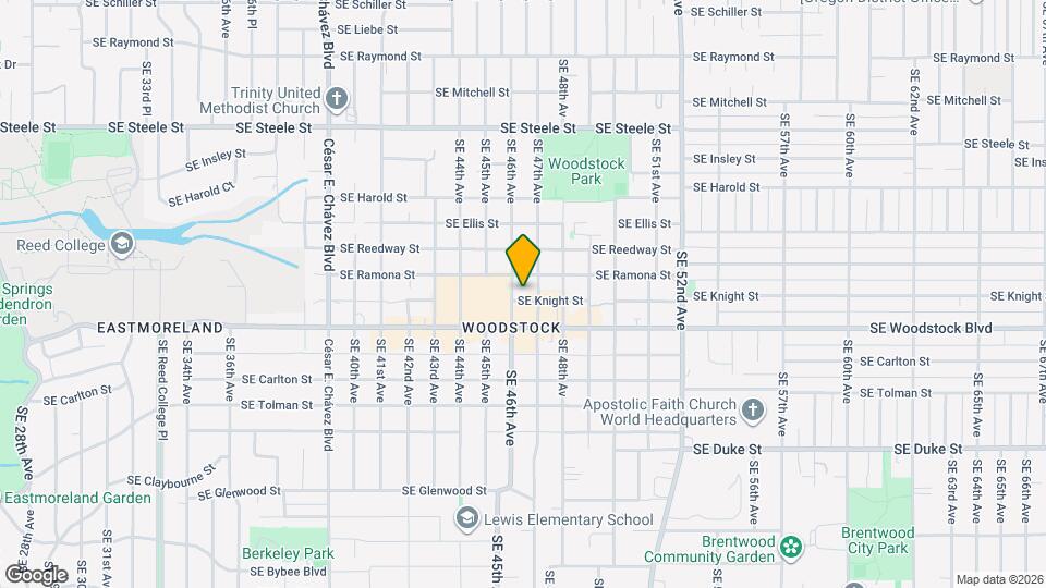 4609 SE Knight St Map and Location Details
