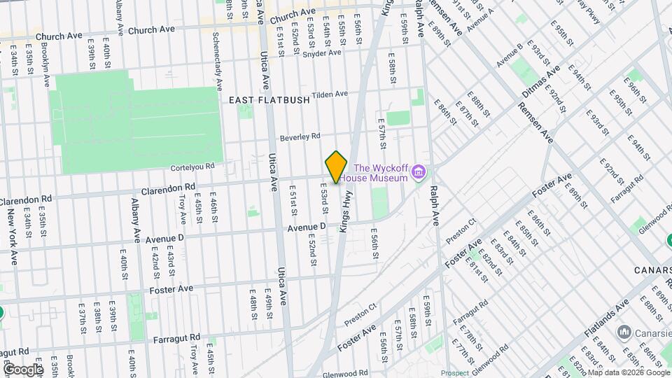 586 E 54th St Map and Location Details