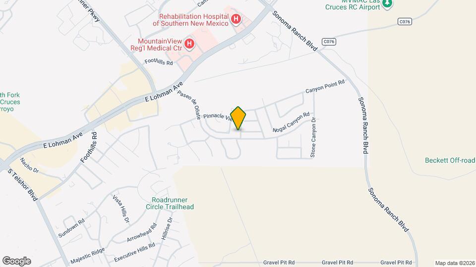 740 Canyon Point Rd Map and Location Details