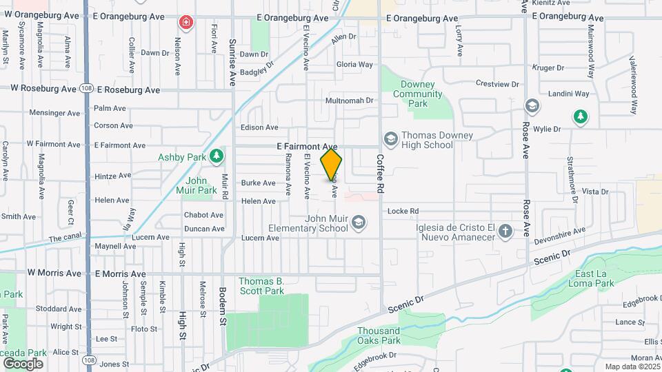 823 El Terino Ave Map and Location Details