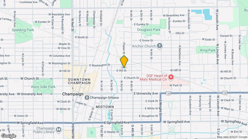 304 E Hill St Map and Location Details