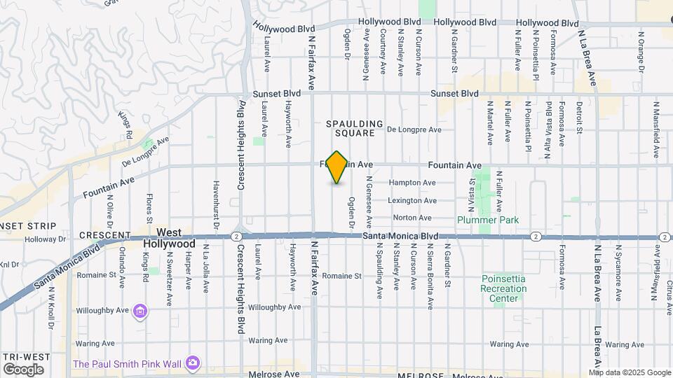 1210 N Orange Grove Ave Map and Location Details