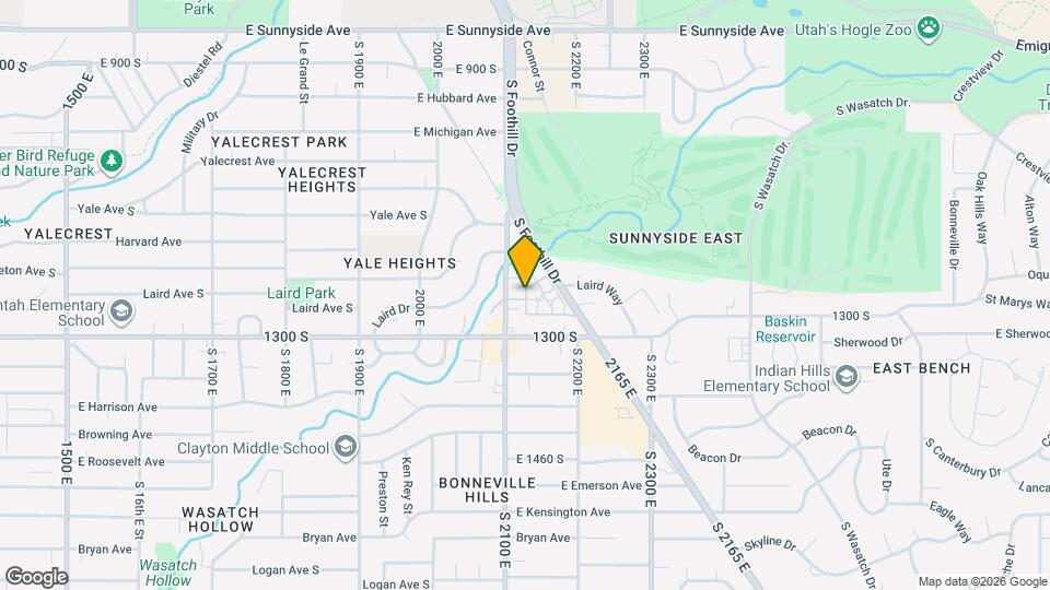 1156 S Foothill Dr Map and Location Details