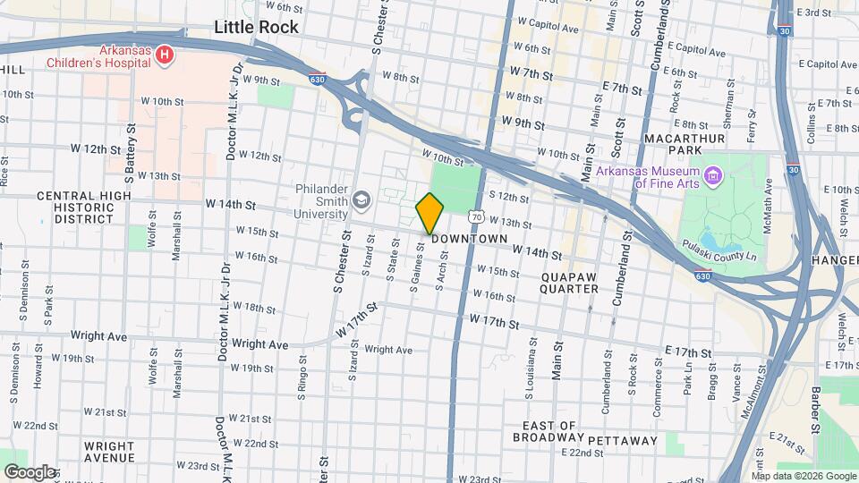 621 W Daisy L Gatson Bates Dr Map and Location Details