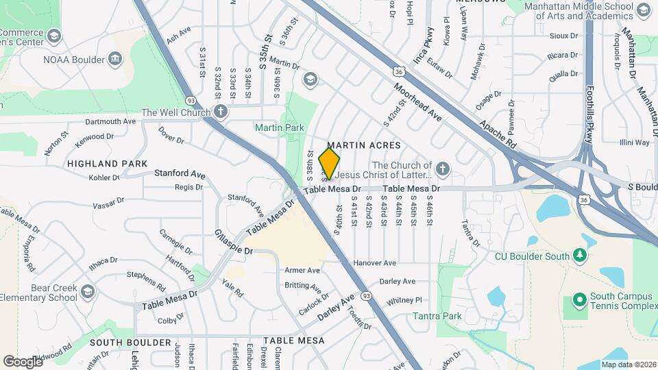 470 S 39th St Mapa y Detalles de la Ubicación