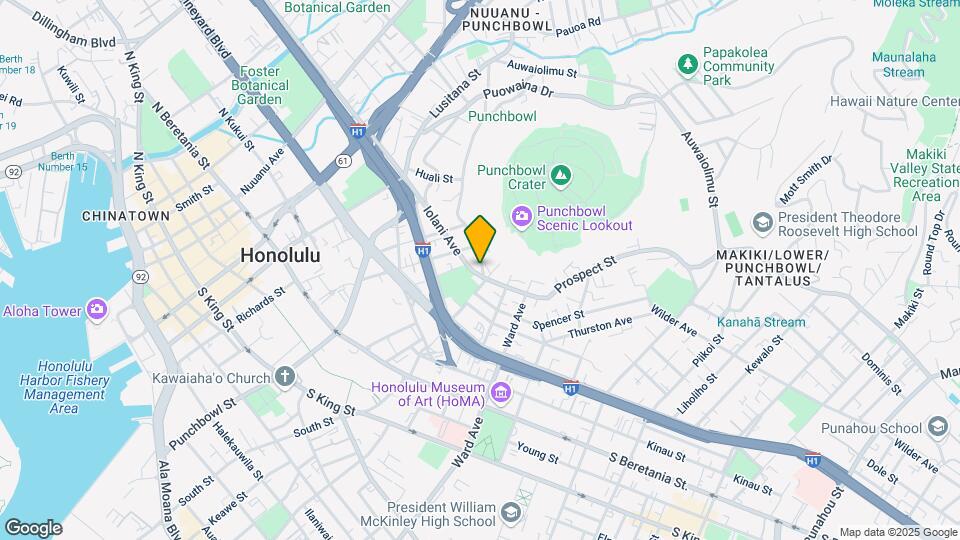 540 Iolani Ave Map and Location Details