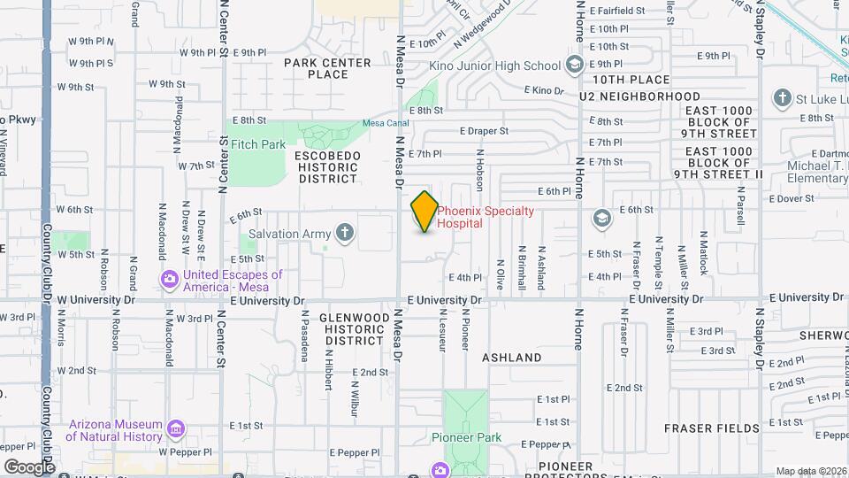 Cabana Mesa Drive Mapa y Detalles de la Ubicación