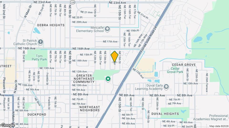 1302 NE 14th Ter Map and Location Details