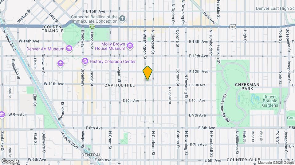 1112 N Washington St, Unit 1 Map and Location Details