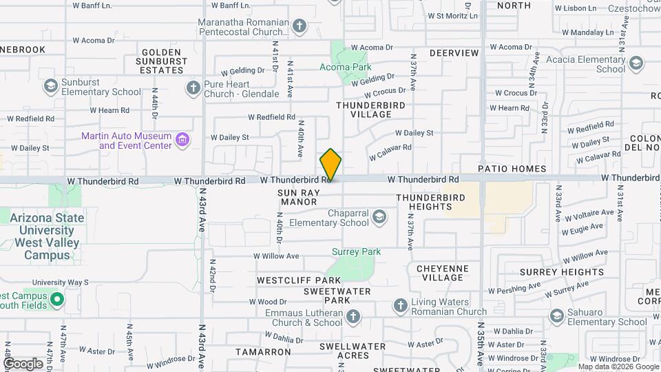 3915 W Thunderbird Rd Map and Location Details