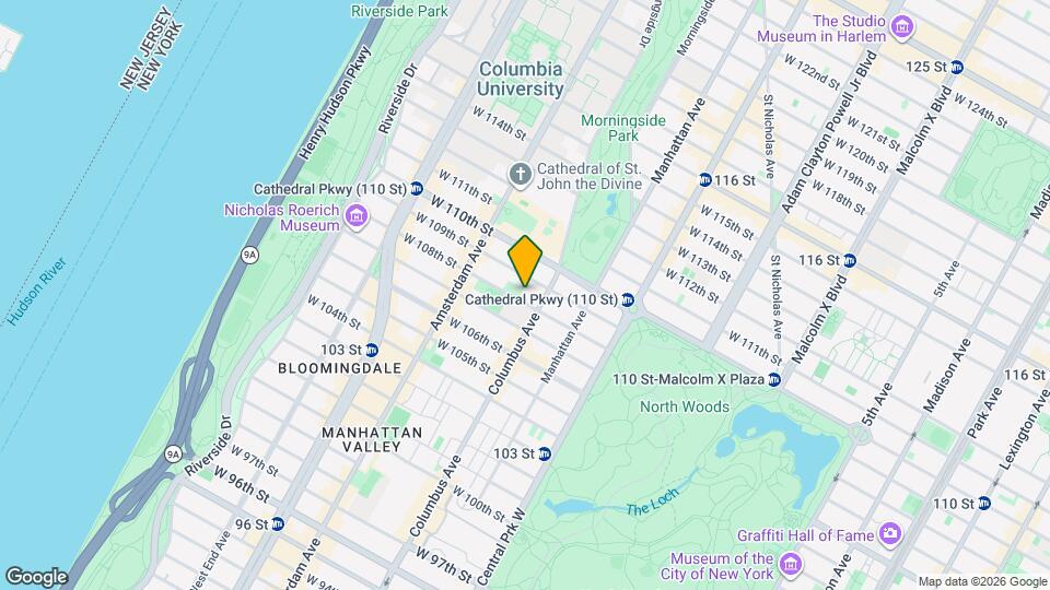 105 W 108th St Mapa y Detalles de la Ubicación