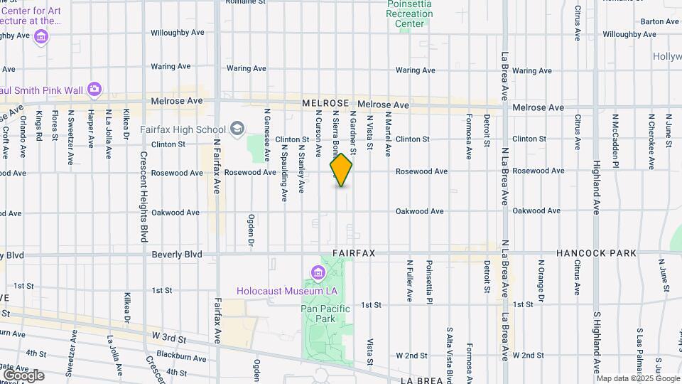 434 N Sierra Bonita Ave Mapa y Detalles de la Ubicación
