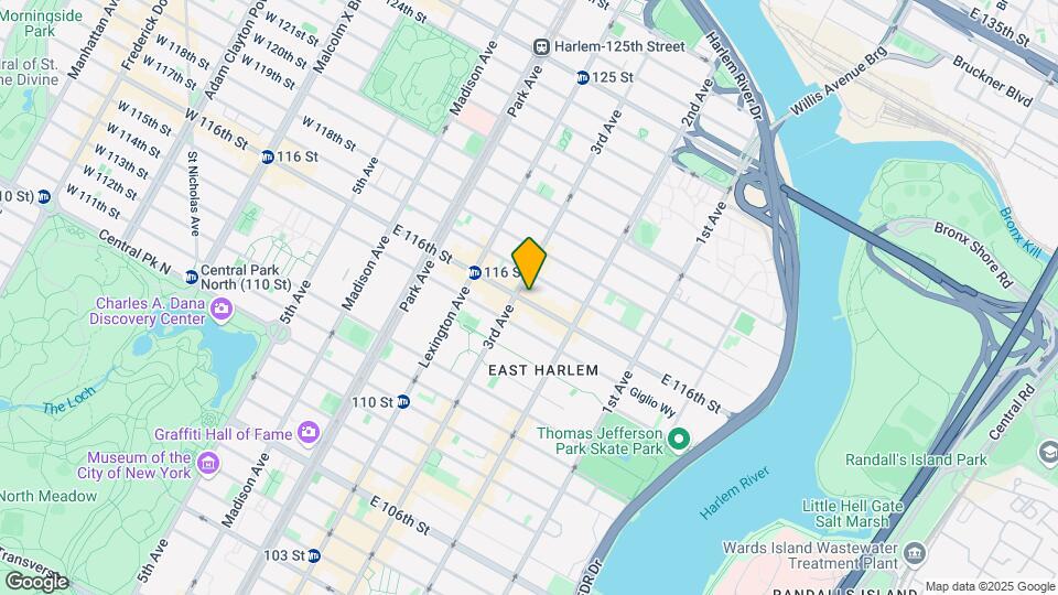 203 E 116th St Mapa y Detalles de la Ubicación