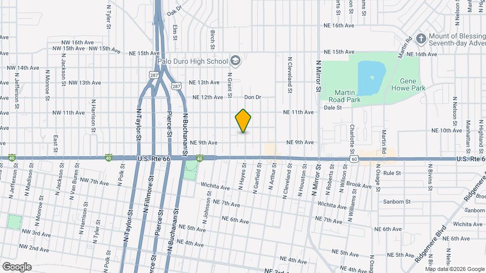 905 N Hayes St Map and Location Details