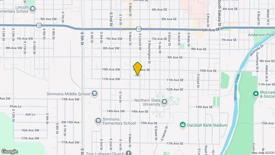 1024 S Lincoln St Map and Location Details