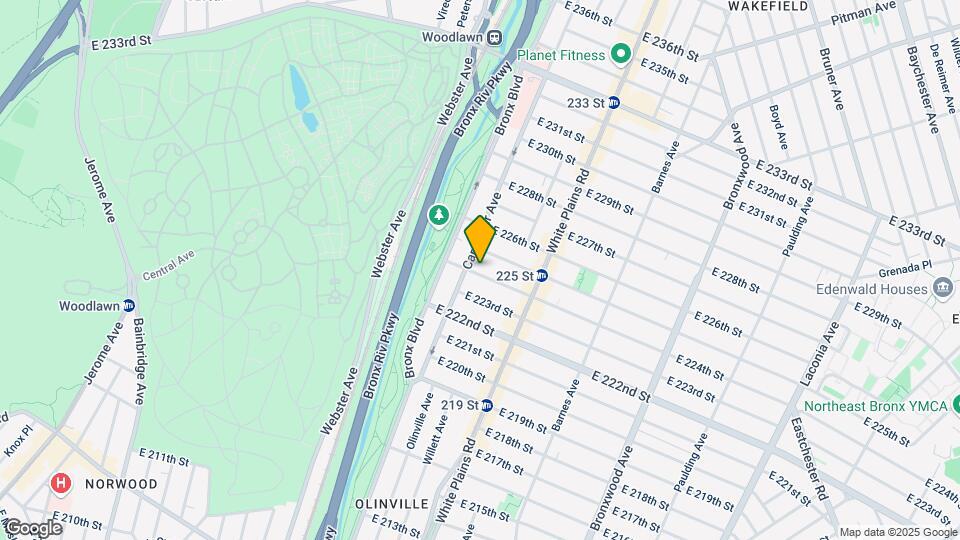 633 East 224th Street Map and Location Details