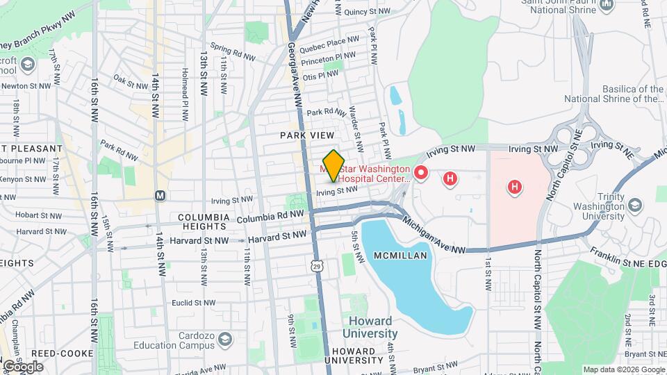 617 Irving St NW Map and Location Details