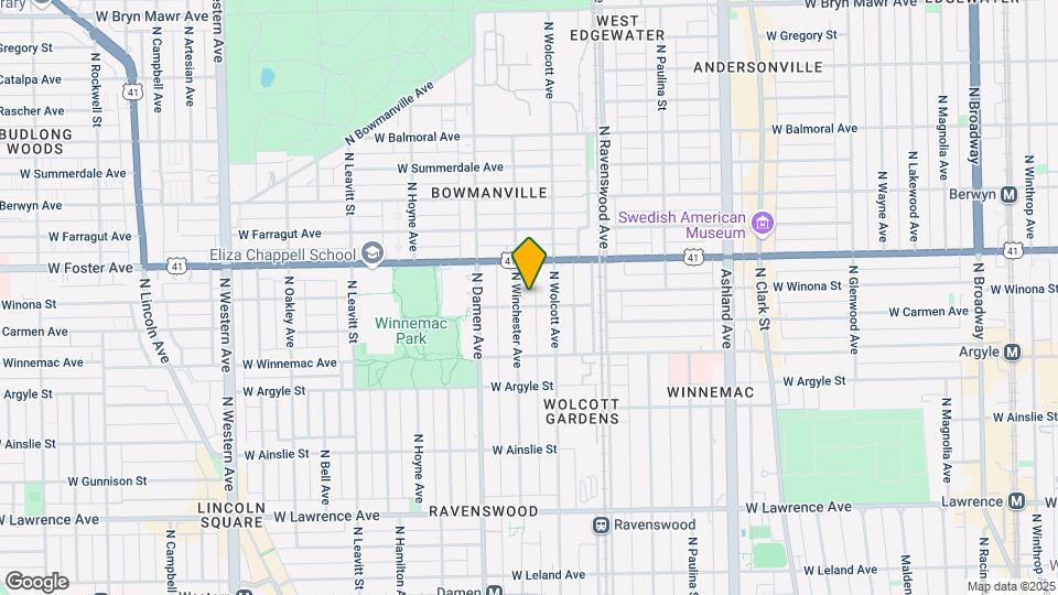 1916 W Winona St, Unit G Map and Location Details