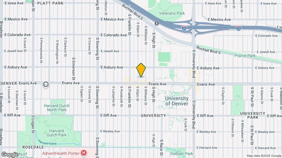 2070 1/2 S Gilpin St Map and Location Details