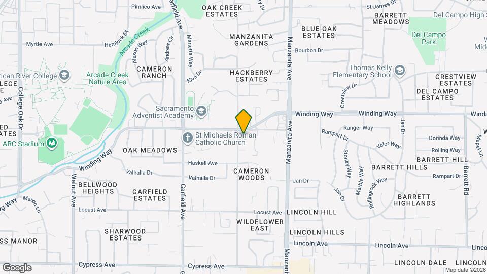 5700 Winding Way Mapa y Detalles de la Ubicación