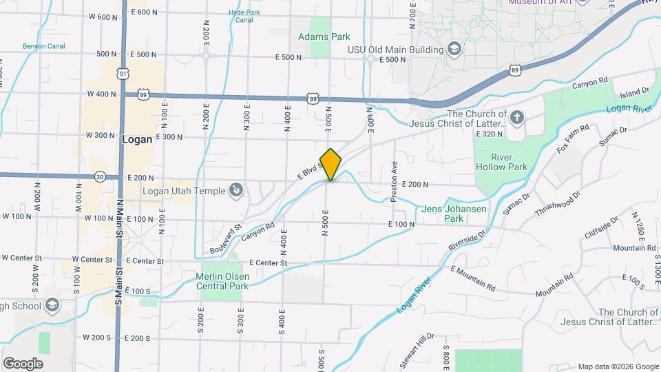 510 E 200 N, Unit Bsmt Map and Location Details