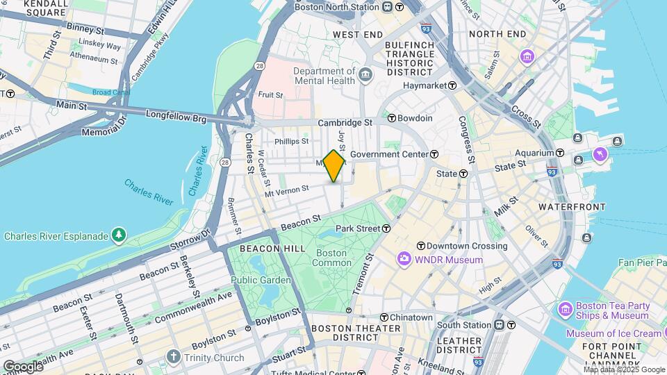 28 Mount Vernon St, Unit 102 Map and Location Details