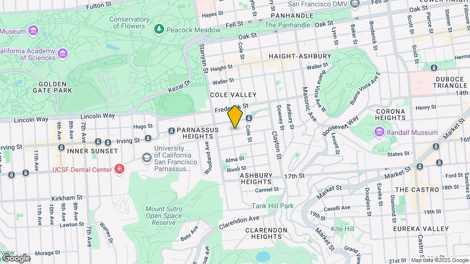144 Parnassus Ave Map and Location Details