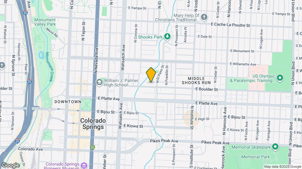 630 E St Vrain St Map and Location Details