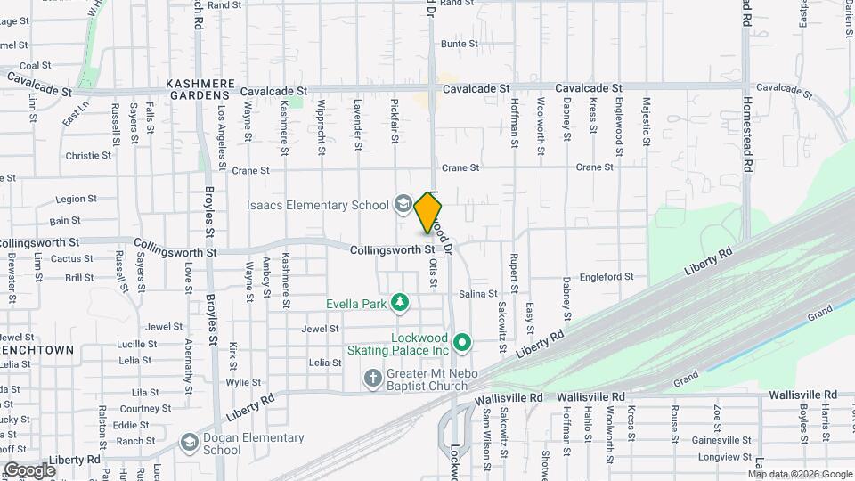 3807 Otis St Map and Location Details