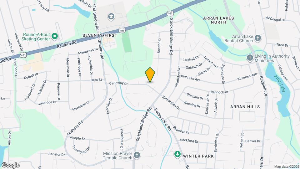 6604 Carloway Dr Map and Location Details