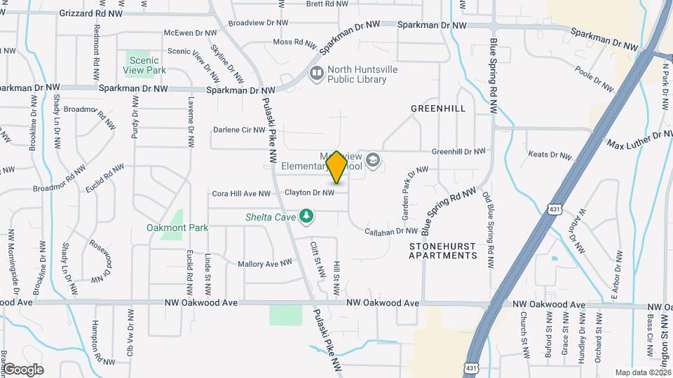 2714 Clayton Dr NW Map and Location Details