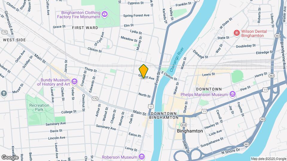 156 Oak St, Unit A Map and Location Details