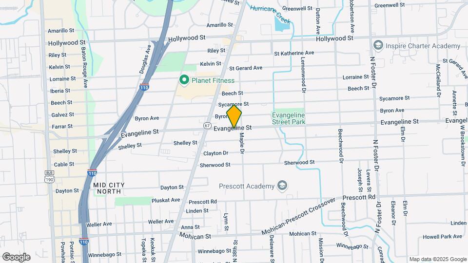3648 Evangeline St Map and Location Details