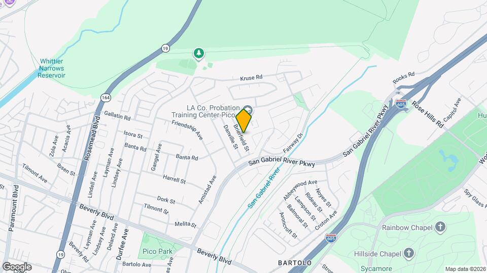 9615 Brierfield St, Unit Apt 3 Map and Location Details