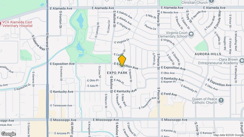 715 S Nile Way Map and Location Details