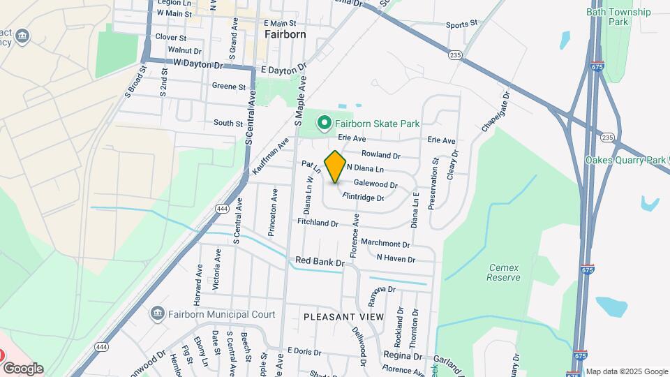 709 Flintridge Dr Map and Location Details