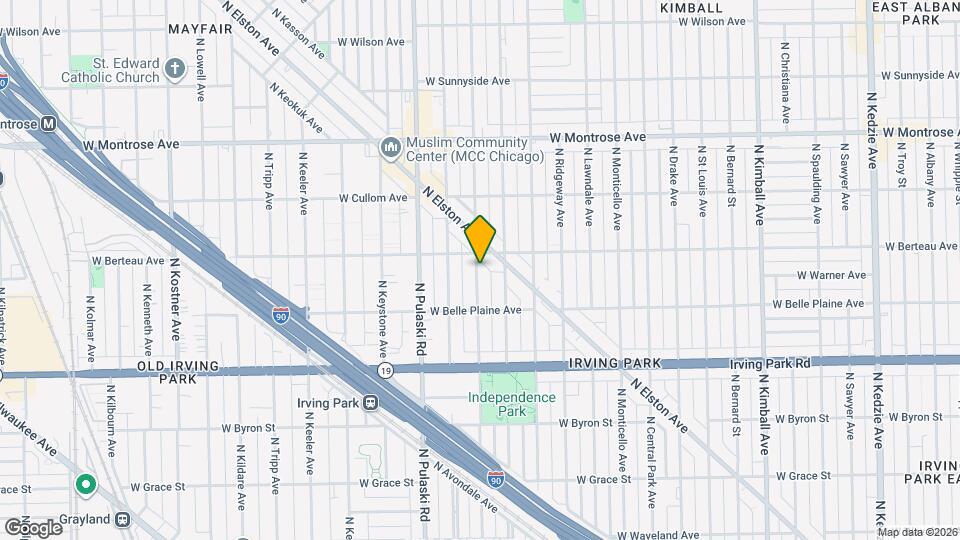 4139 N Springfield Ave, Unit Garden apartment Mapa y Detalles de la Ubicación
