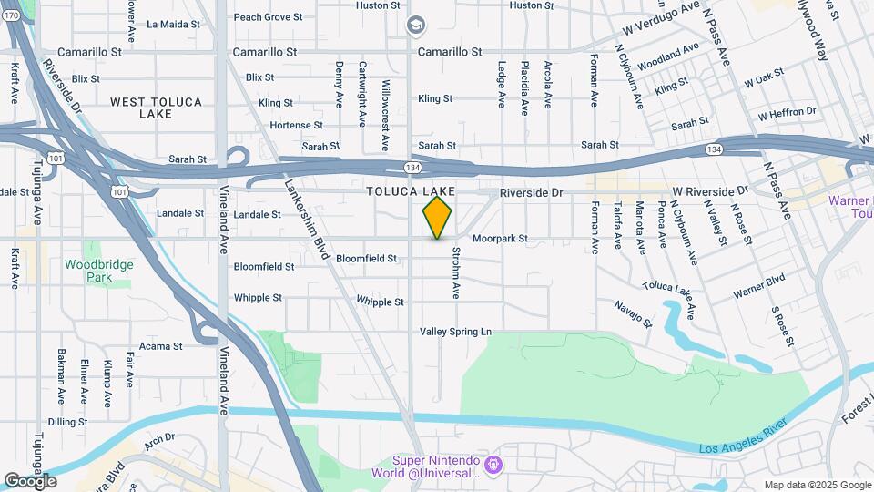 10526 Moorpark Street Map and Location Details