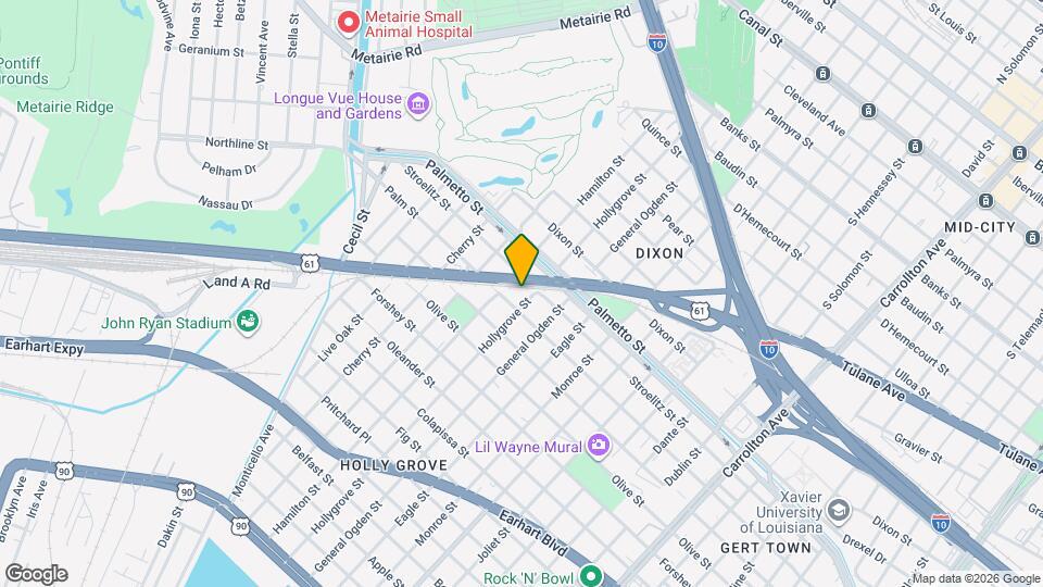 3620 Hollygrove St Map and Location Details