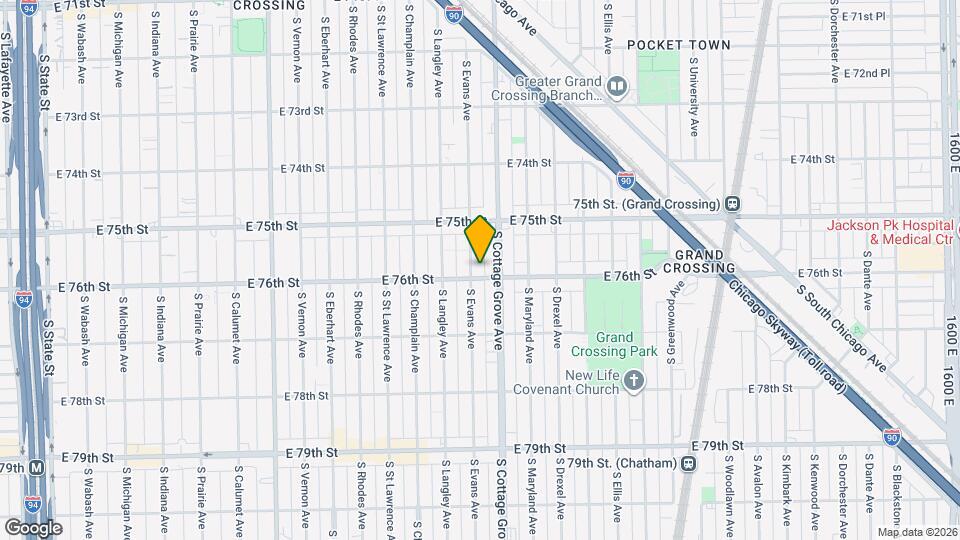 7553 S Evans Ave Map and Location Details