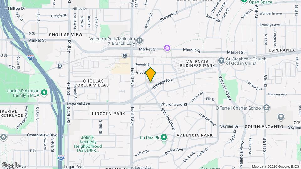 5218-5224 Imperial Ave Map and Location Details