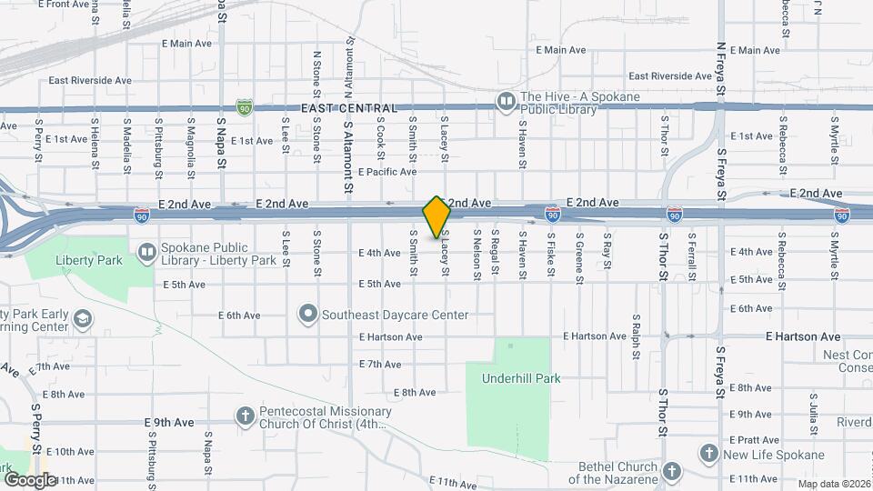 2623 E 4th Ave Map and Location Details