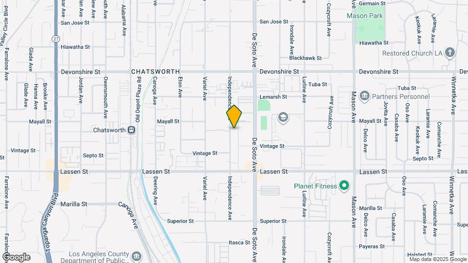 10038 Independence Ave Map and Location Details